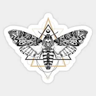 Dead head moth in aztec style Sticker